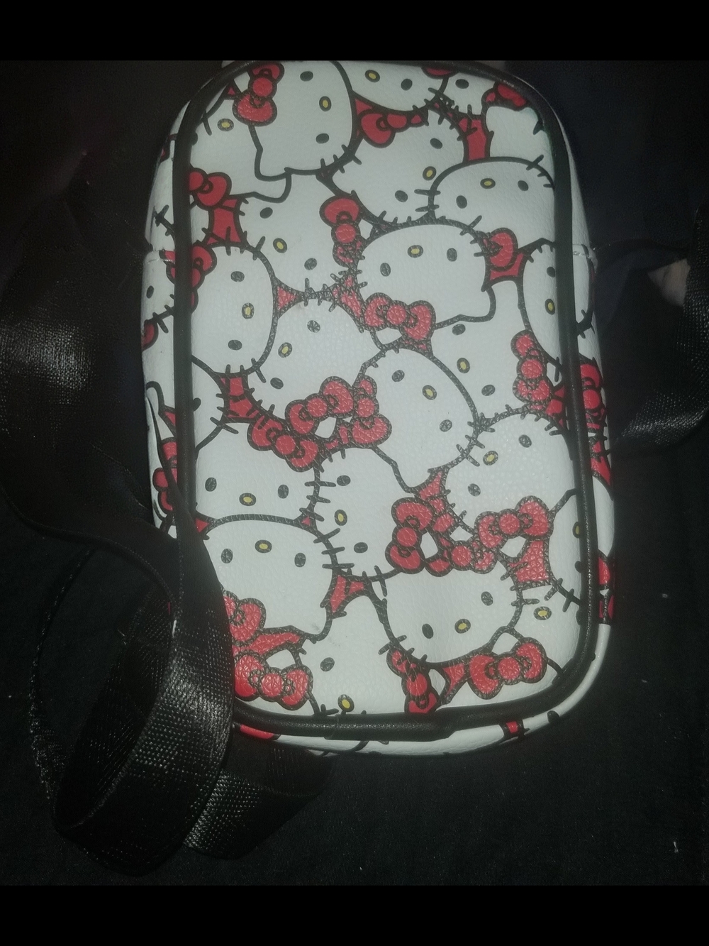 Hello Kitty White and Red Patterned Crossbody Phone Case